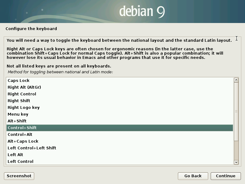 Установка Debian 9 Linux