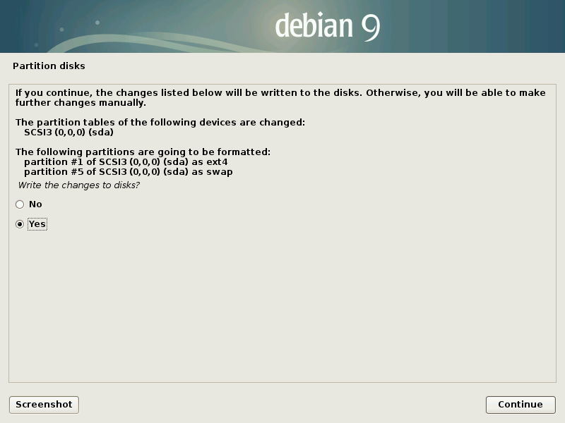 Установка Debian 9 Linux