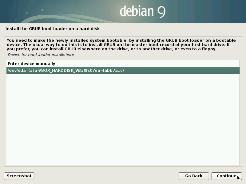 Установка Debian 9 Linux